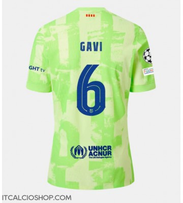 Barcelona Paez Gavi #6 Terza Maglia 2024-25 Manica Corta